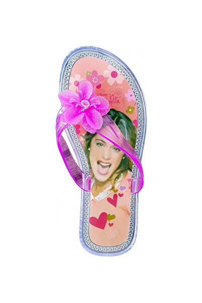 Disney Violetta Violet flip-flops with a wipe-resistant laminated print, made...
