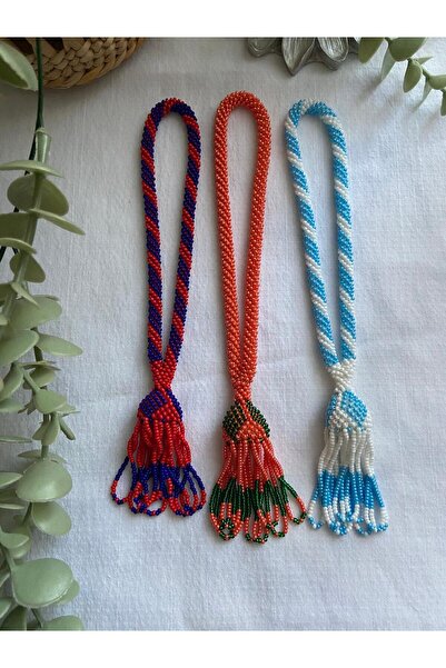 Handmade KUM BONCUK EL İŞİ ÜÇLÜ SALLAMA TESBİH