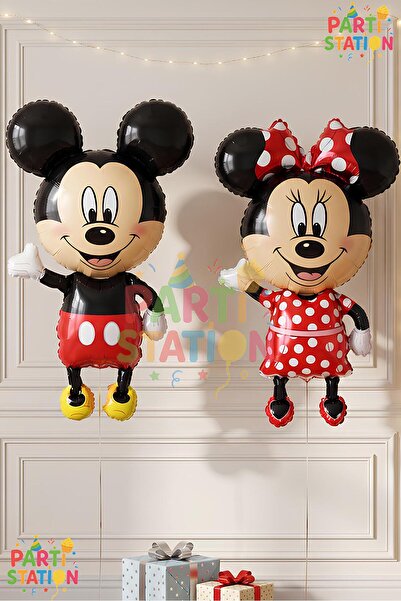 Parti Station Mickey Mouse Balon - Minnie Mouse Balon Set 2'li 60 cm