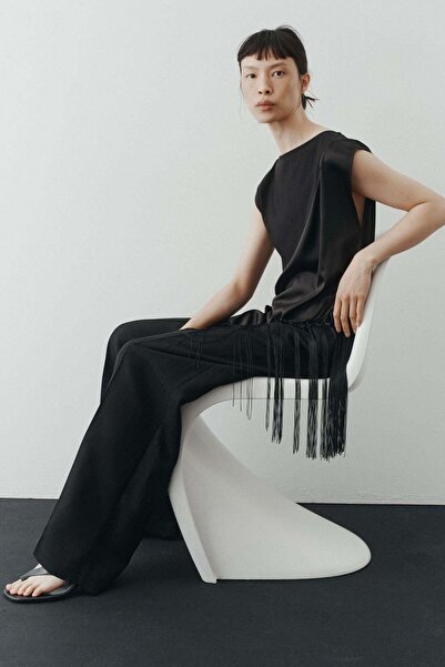 H&M Tailored linen-blend trousers