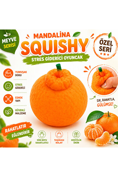 BLACK DİAMOND PLUSH TOY 🍊 Mandalina Squishy Stres Giderici Oyuncak | Meyve S...