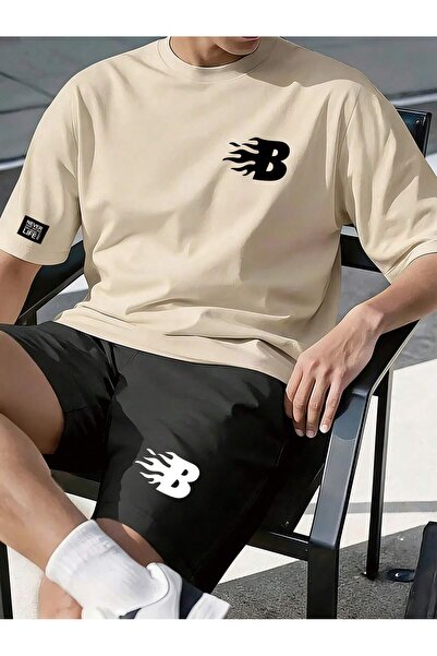 FATOOM STILE T-Shirt Shorts - T-Shirt with Shorts, Printed Crew Neck Top and ...