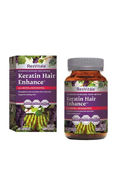 GNC Keratina cu Biotina si Resveratrol (Keratin Hair Enhance) Resvitale 60cps