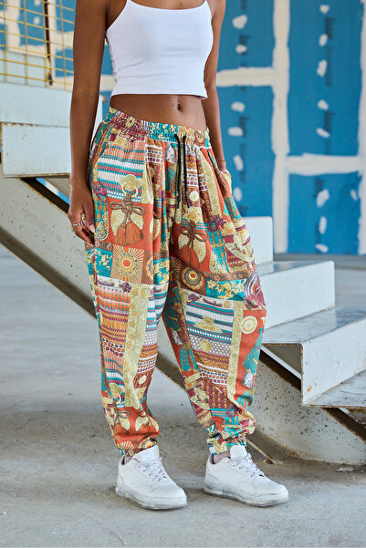 Superbluemexico Women's Street Style Loose Baggy Trousers