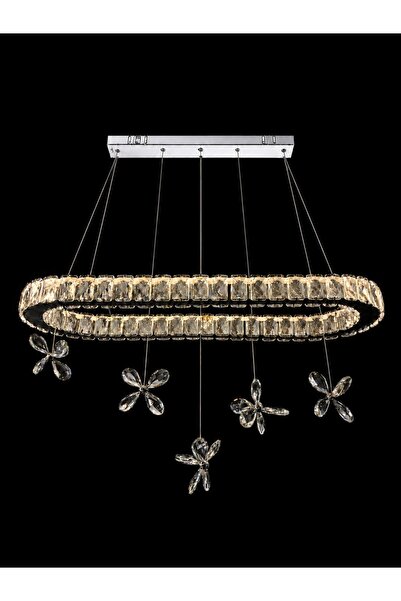 RSCOLLECTIONS Florenza Yemek Masası , Mutfak , Salon Oval Taşlı Led Avize