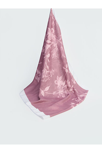 LC Waikiki Lcw Modest Pink Satin Patterned Women's Shawl with Nevavm Difference