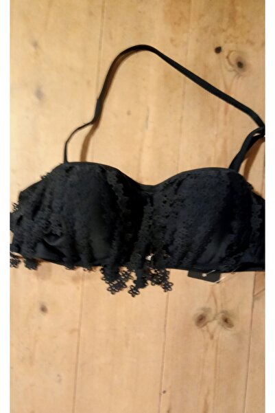 Beach Fashion Püskül detaylı straplez dolgulu bikini üst