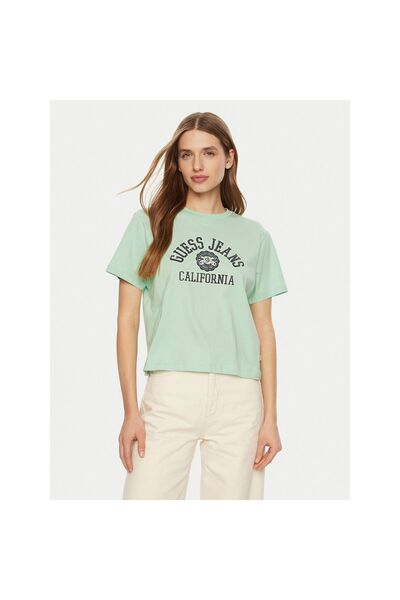 Guess Jeans Γυναικείο T-shirt W5RI43K8HM0 Πράσινο