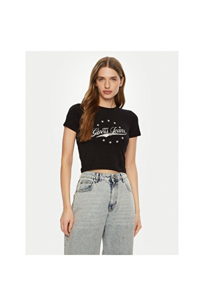 Guess Jeans Γυναικείο T-shirt W5RI59J1314 Μαύρο