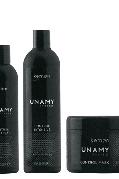 Kemon Set de îngrijire intensivă a părului Unamy Control, șampon, balsam și m...