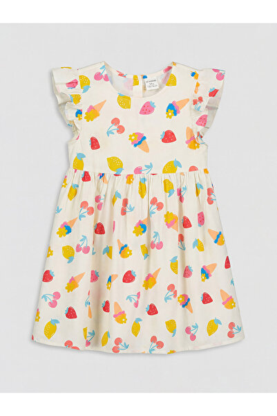 LC Waikiki Rochie de poplin cu model pentru fete