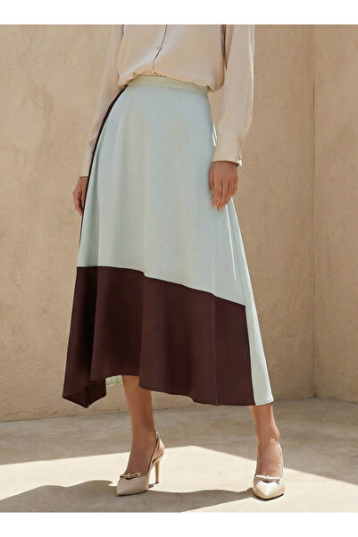 FAV COLOUR BLOCK FLARED SKIRT
