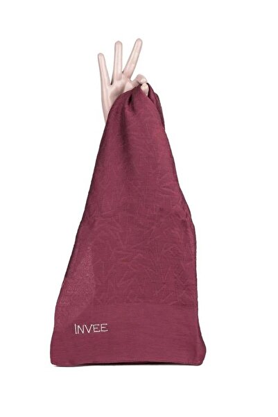Invee Desen Şal 1550-Burgundy