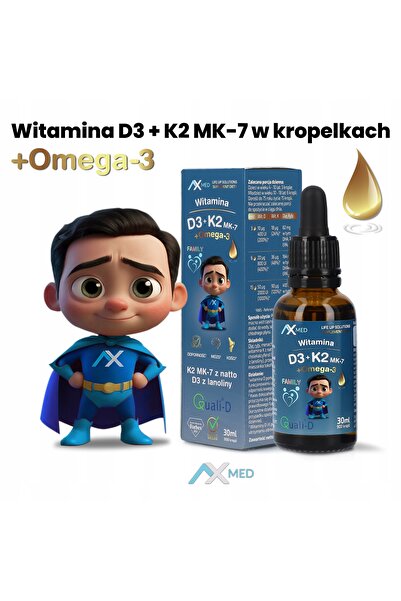 NO BRAND Vitamine complexe AXMED Vitamina D3 + K2 MK-7 + Omega 3 30 ml