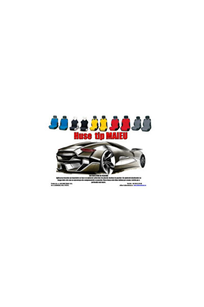 OEM Huse scaune auto universale, Textil elastic, Albastru