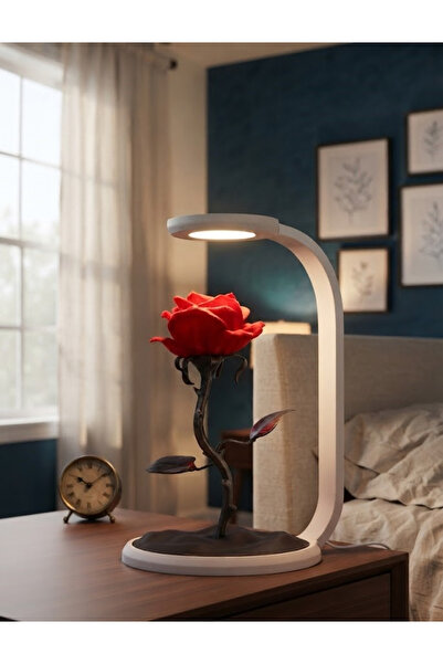 spira Gül Rose Masa Lambası, Gece Lambası, Sevgiliye Hediye Lamba