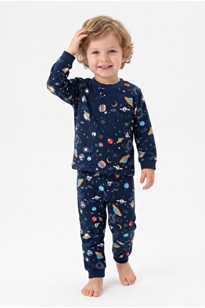 ElaraKids Çocuk Giyim İsobel Kids Erkek Çocuk Pijama Takımı %100 Pamuk Kumaş