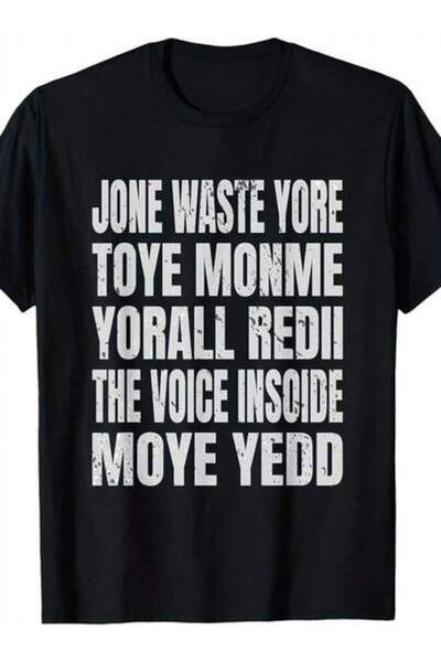 45 BPM T-Shirt With Text Crew Neck Short Sleeve Tee Yorredd Voice Inside Moye...