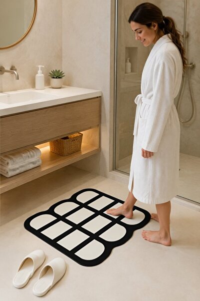 Generic 1Pc Diatom Mud Quick Dry Absorbent Bath Mat Non Slip Thin Washable 60x40