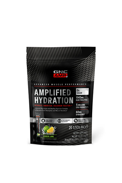 GNC Electroliti cu Aroma de Lamaie si Lime Amplified Hydration 152g - 20 plicuri