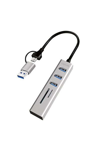 LogiLink HUB extern LOGILINK, porturi USB: USB 3.0 x 3, conectare prin USB-C ...