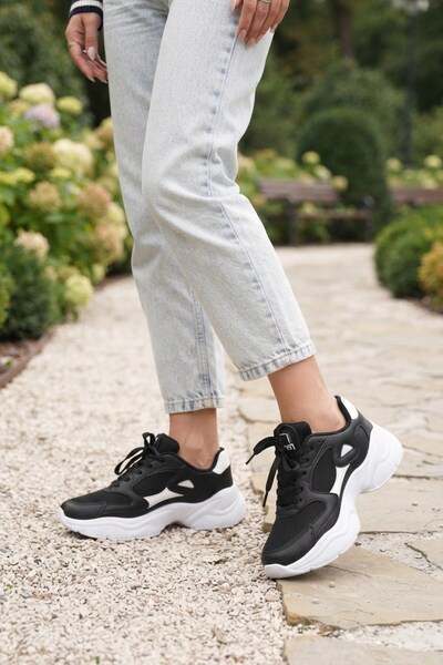 stilfest Modern Design Black and White Summer Mesh Casual Women's Sports Shoes