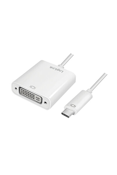 LogiLink Adaptor Dual Link, Logilink, USB-C 3.1 la DVI-, Alb
