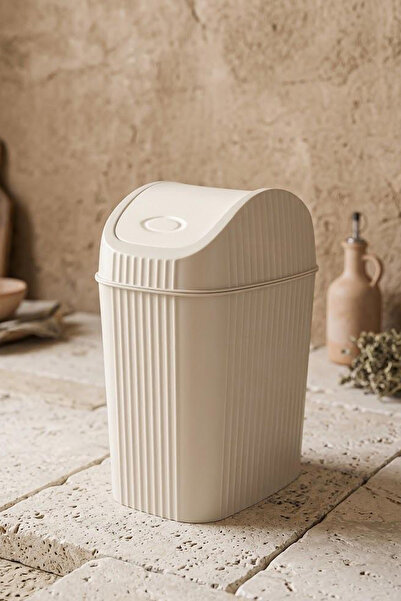 Kitchen Life Double Lid Slim Trash Can Home Office Bathroom Kitchen Waste Bin