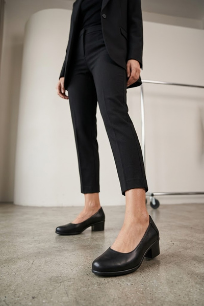 Solly Famous 72 Black Genuine Leather Women's Shoes