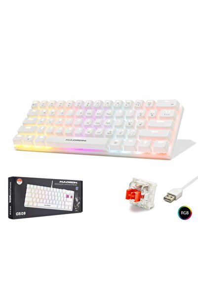 konsol plus Hadron G508R Kablolu Oyuncu Mini Klavye Mekanik Red Switch Rgb Q ...