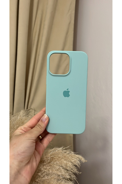 İphone 15 Pro Max Logolu İçi Kadife Lansman Silikon Kılıf