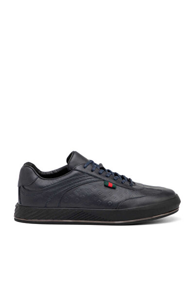 Tergan Lacivert Hakiki Deri Erkek Sneaker - E25S1AY57393-A31