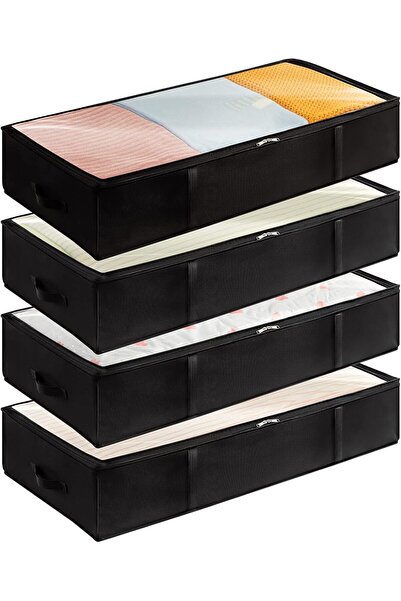 Lifewit 4-piece under-bed storage containers from Lifewit, large capacity bla...