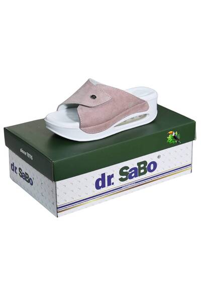 DR SABO شبشب نسائي صيفي من الجلد السويدي الأصلي لتقويم العظام |   شريط فيلكرو...