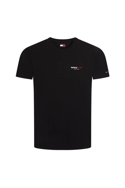 Tommy Hilfiger Men's Brand Logo T-Shirt, Suitable for Daily Use, Black