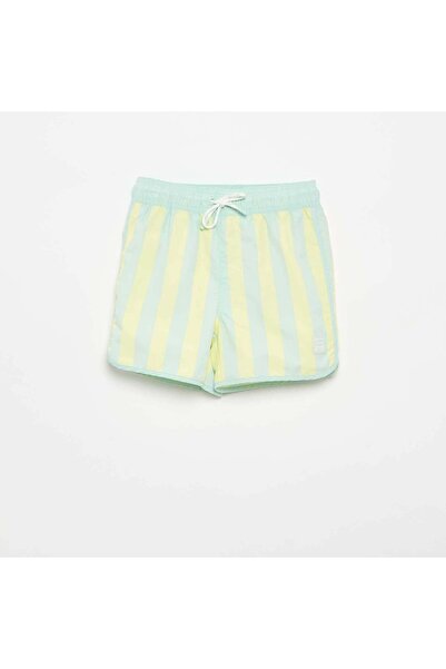 KIABI Striped Swim Shorts YELLOW