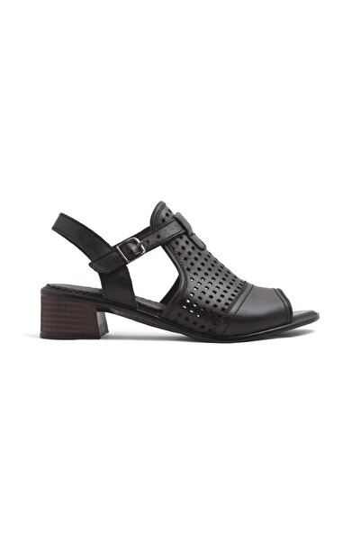 Diego Carlotti Genuine Leather Women's Daily Heeled Sandals Dd1384
