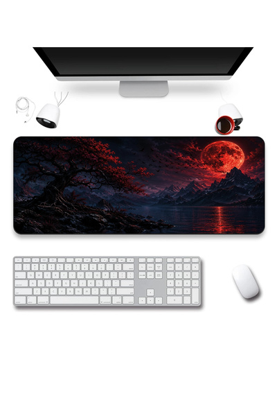 SonicTouch Keyboard Mousepad 40X90Cm Gothic Lake Seamless Smooth Liquid-Proof...
