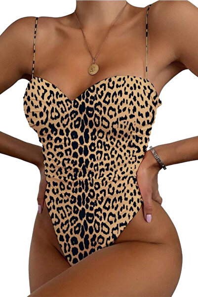 VeeShop Costum de baie intreg, incretit, cupe push-up si sold inalt