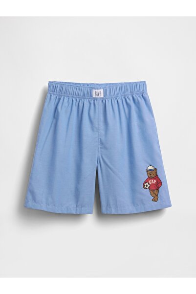 GAP Erkek Çocuk Açık Mavi Recycled Boxer Şort Pijama Altı