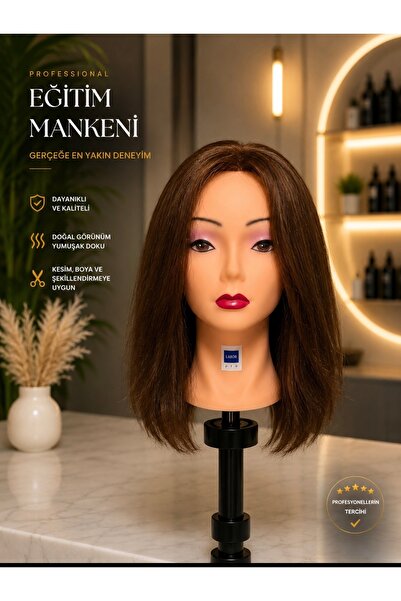 aura peruk Açık kahve tonunda eğitim mankeni