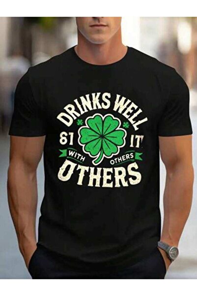 4Car Drinks Well Others" With Clover Different Layout Print, 220g Pure Cotton...