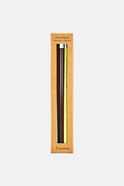 Muy Mucho 4Pcs Pencils, Multicolor