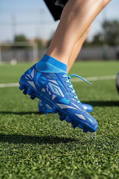 enoch Turf Field Professional Cleats Soccer Sneakers with Patterned Socks