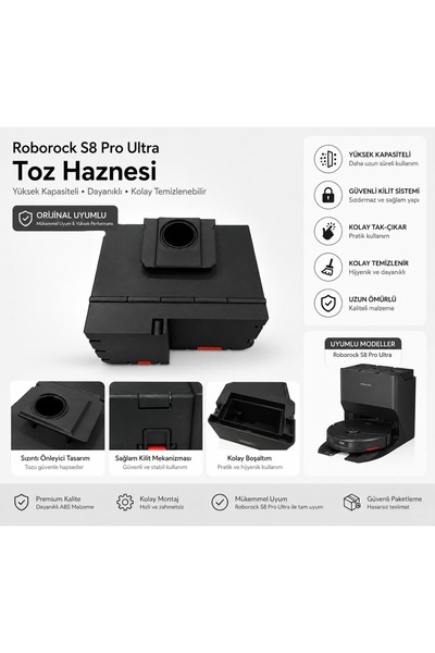 BURALARHEP3D Roborock Pro Plus S8 Çöp Kutusu