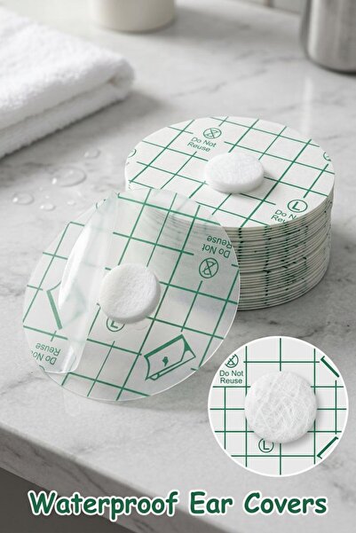 Generic 60 Pcs Pu Waterproof Ear Covers Stickers Bath Shower Swimming Disposa...