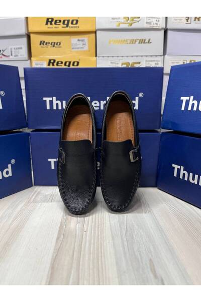 Generic Brand THUNDERLAND 01110-B حذاء رجالي مريح من الجلد الأصلي
