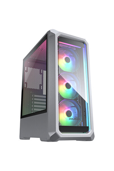 COUGAR GAMING Carcasa ATX Semi-tower Cougar 385CC50.0004, alb, iluminare RGB,...