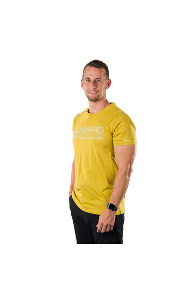 NORTHFINDER Tricou turistic bărbătesc din organic cotton - AMAD, Galben