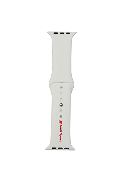 Audi Curea sport din silicon pentru Apple Watch 44/45/46/49mm, Albă